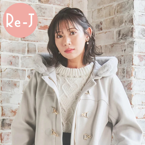 リジェイのビット付きフェイクファーロングコートのイメージ画像